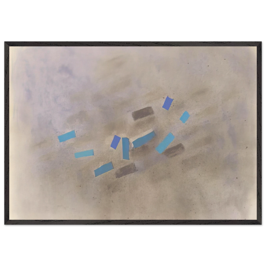 NUMERO 10 1983 - Esteban Vicente 70x100 cm / 28x40 inches Framed Art Print – Black Wooden Frame