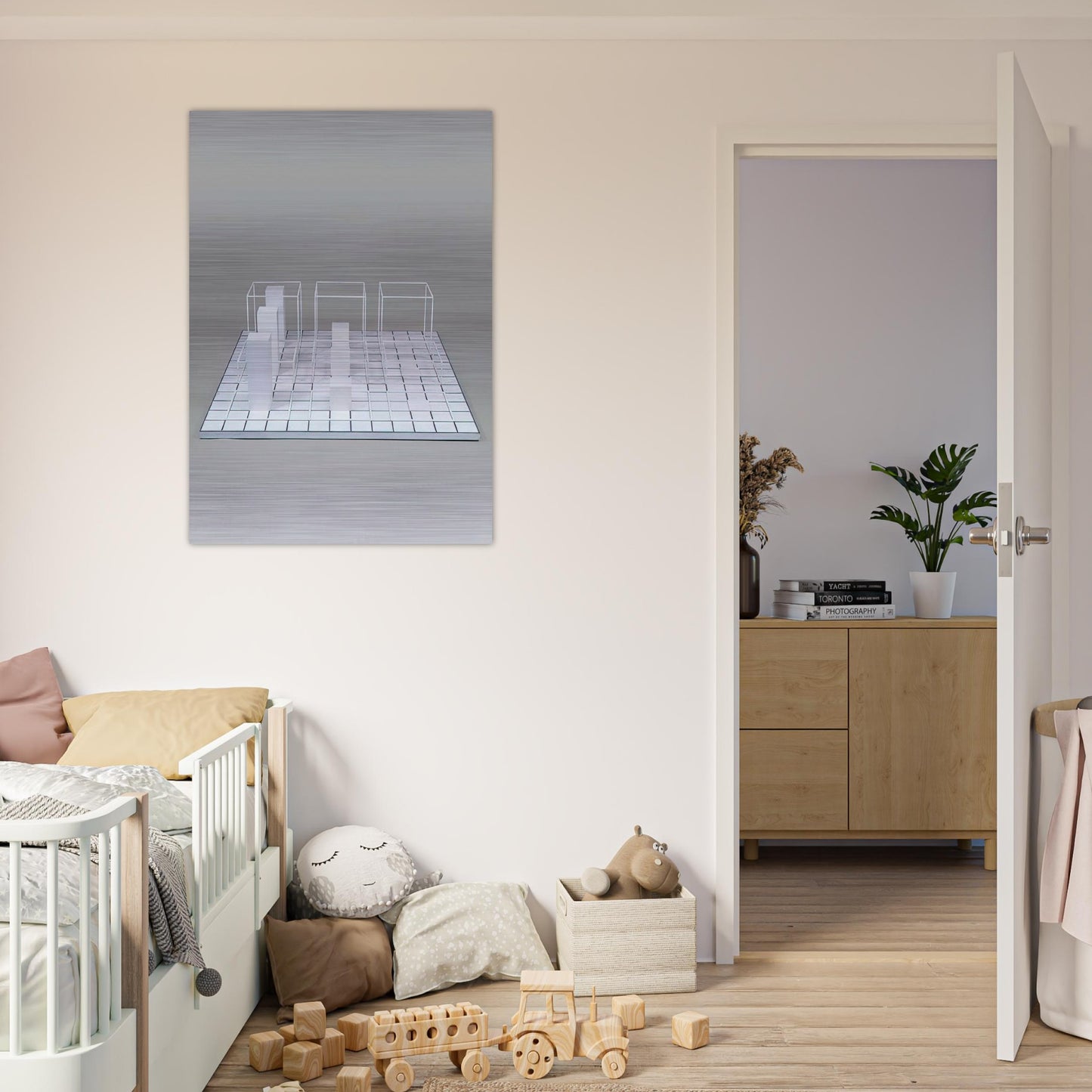 Serial Project Set B - Sol LeWitt Brushed Aluminum Print - 70x100 cm / 28x40 inches | Sol LeWitt Aluminum Print | Sol LeWitt Prints