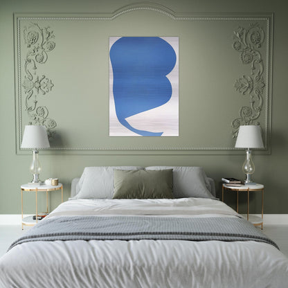 Blue on White - Ellsworth Kelly Brushed Aluminum Print - 70x100 cm / 28x40 inches | Ellsworth Kelly Aluminum Print | Ellsworth Kelly Prints