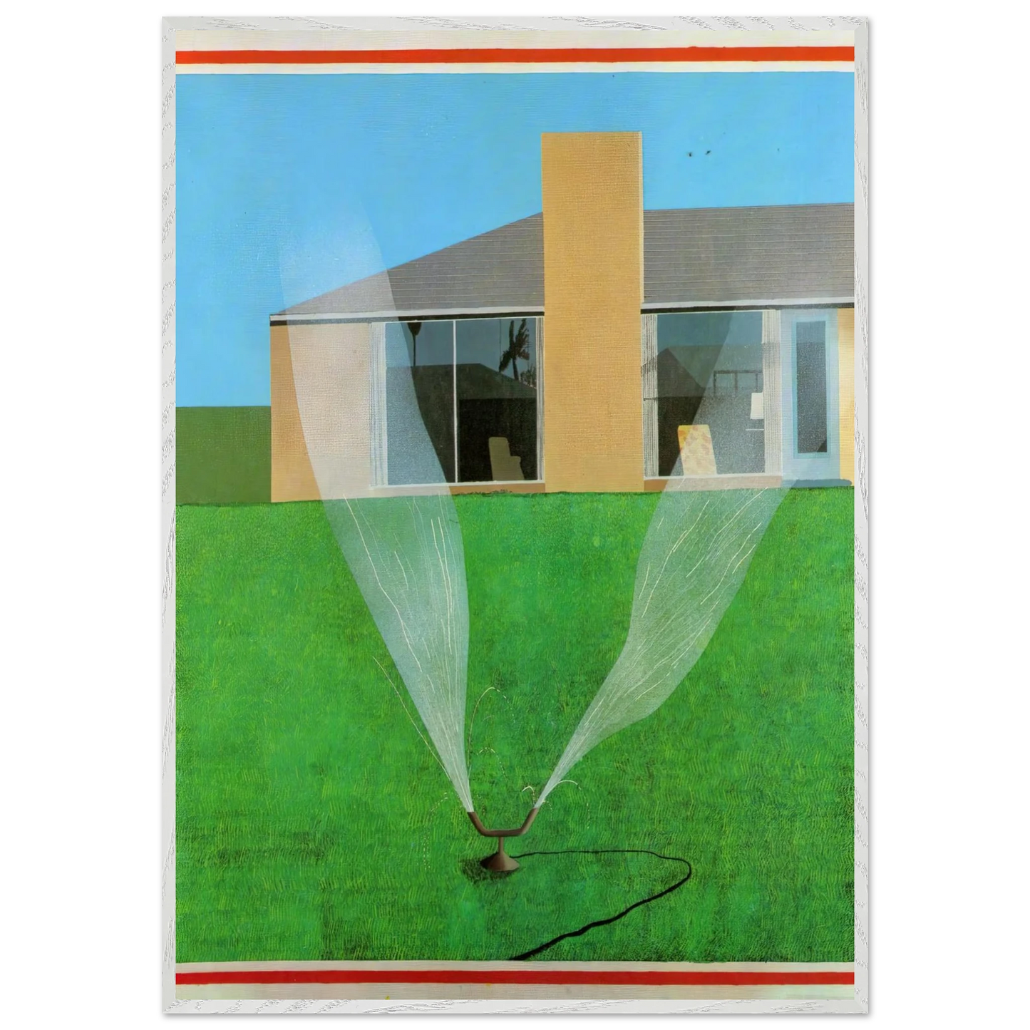David Hockney - David Hockney Wall art - A1 (59.4 x 84.1  cm) - Premium Wooden Framed Poster With Fine Art Paper-canvas - Wood frame