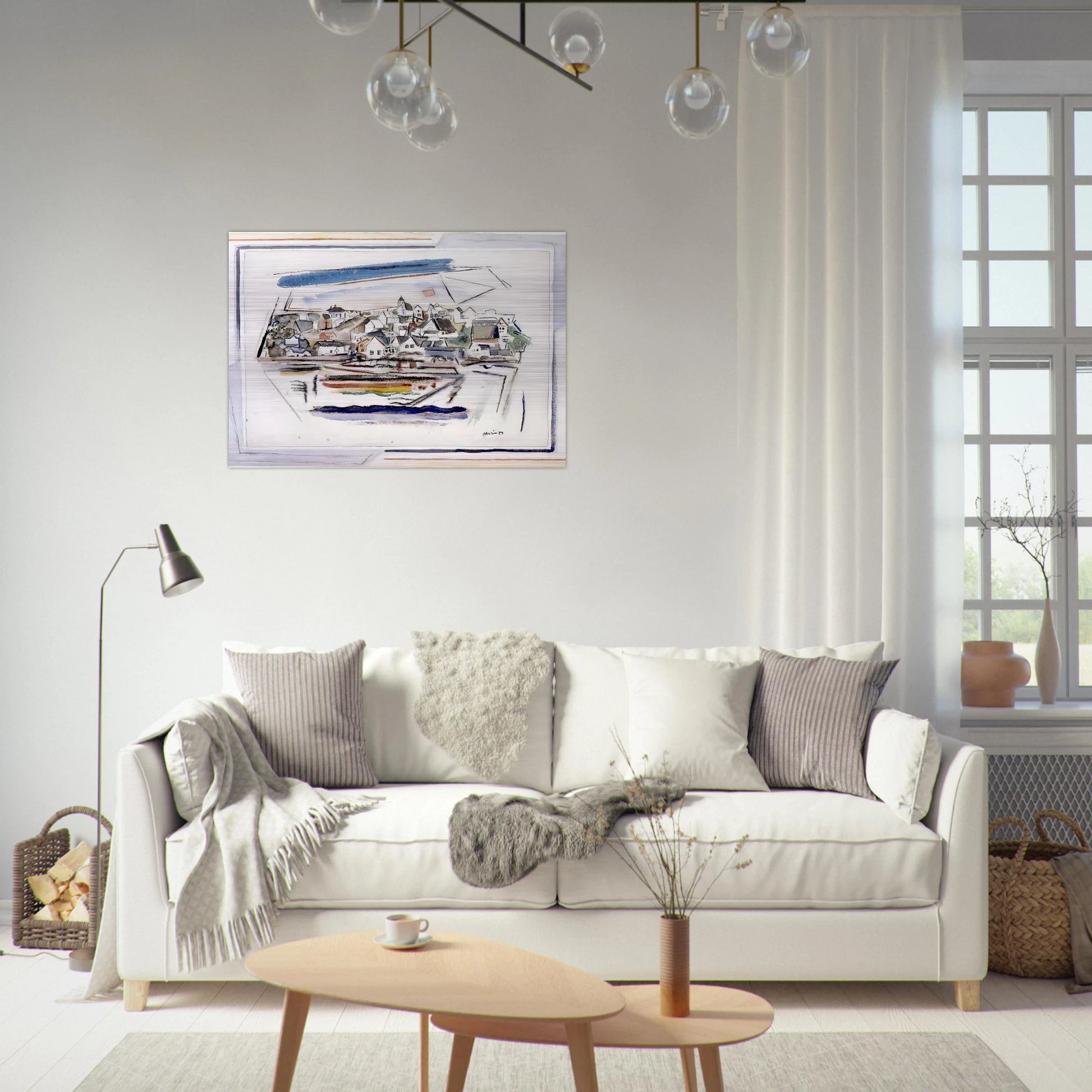 Stonington Maine - 1923 - John Marin Brushed Aluminum Print - 70x100 cm / 28x40 inches | John Marin Aluminum Print | John Marin Prints