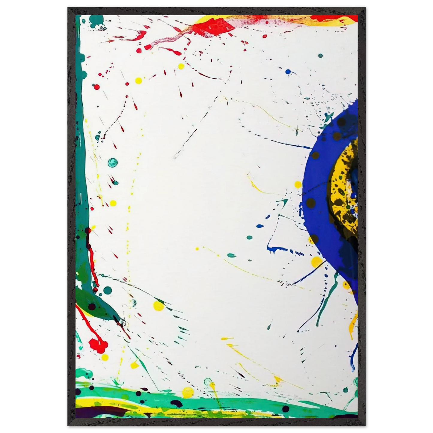 Untitled  SF-315  - Sam Francis 70x100 cm / 28x40 inches Framed Art Print – Black Wooden Frame