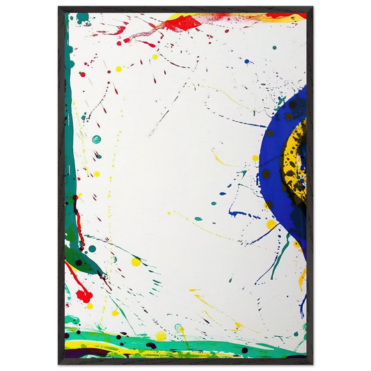 Untitled  SF-315  - Sam Francis 70x100 cm / 28x40 inches Framed Art Print – Black Wooden Frame