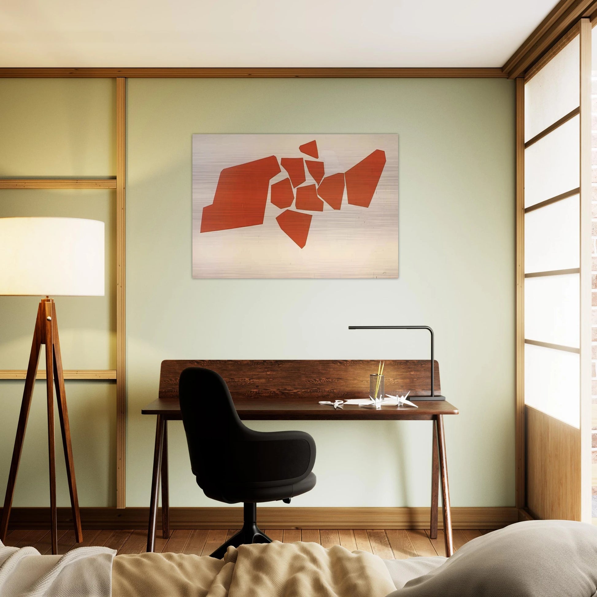 Large Fragemented Shapes - 1968 - Robert Goodnough Brushed Aluminum Print - 70x100 cm / 28x40 inches | Robert Goodnough Aluminum Print | Robert Goodnough Prints