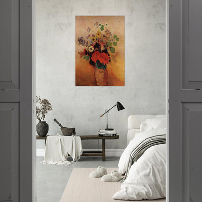 VASE OF FLOWERS 5 - Odilon Redon Brushed Aluminum Print - 70x100 cm / 28x40 inches | Odilon Redon Aluminum Print | Odilon Redon Prints