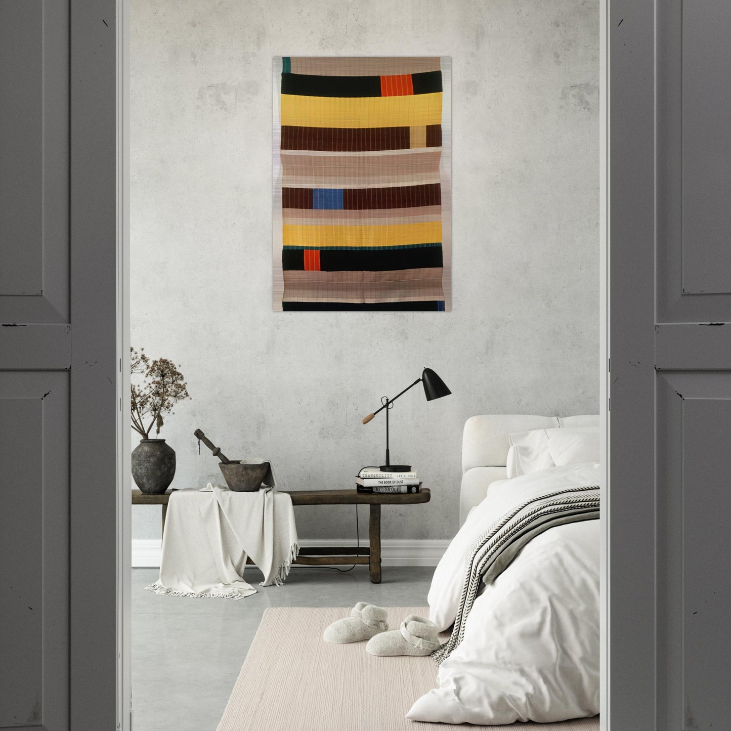 WALL HANGING 1925 1 - Anni Albers Brushed Aluminum Print - 70x100 cm / 28x40 inches | Anni Albers Aluminum Print | Anni Albers Prints