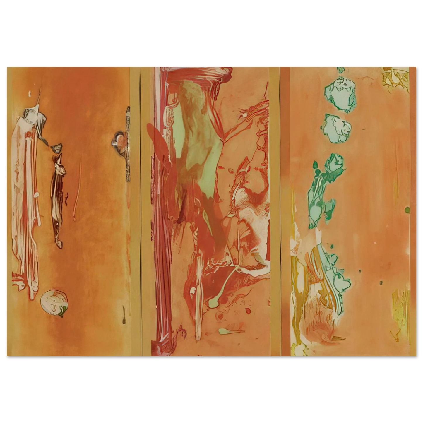 Helen Frankenthaler - Gateway - 1988 Wall art - 27x35 cm / 11x14 inches - Premium Wooden Framed Poster With Fine Art Paper-canvas - Black frame