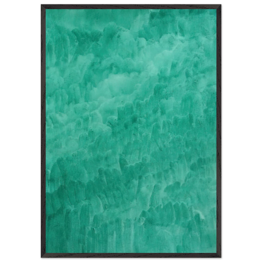 Viridian - Marcia Hafif 70x100 cm / 28x40 inches Framed Art Print – Black Wooden Frame