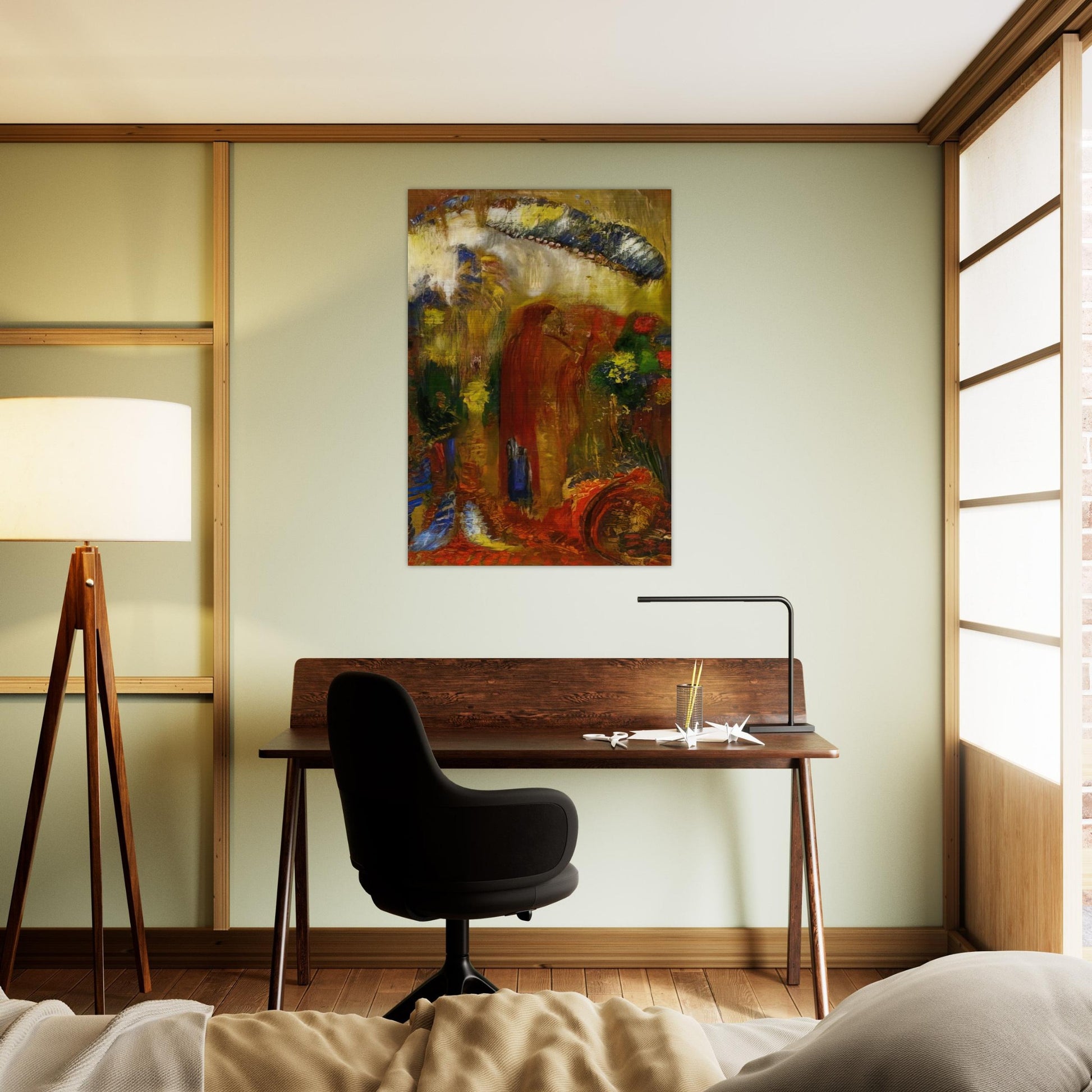 THE SERMON - Odilon Redon Brushed Aluminum Print - 70x100 cm / 28x40 inches | Odilon Redon Aluminum Print | Odilon Redon Prints