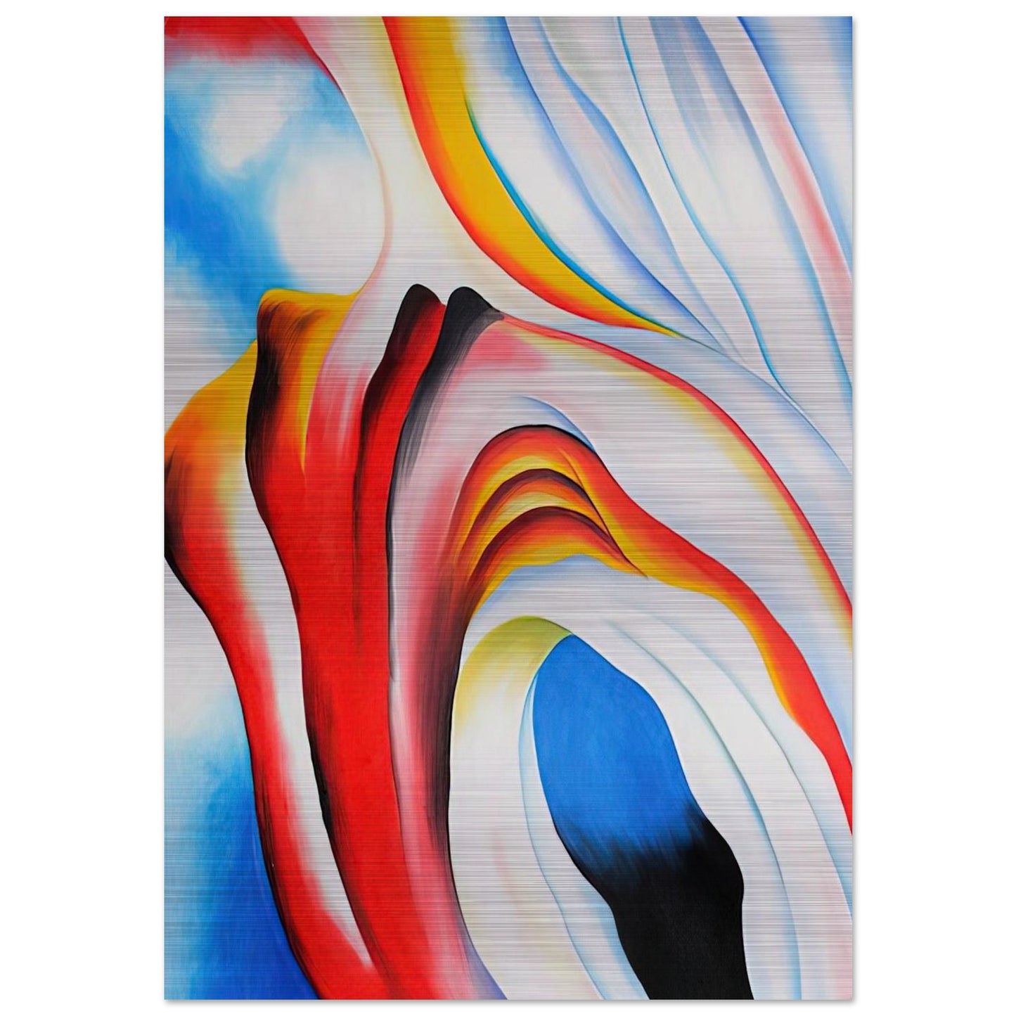 Music Pink and Blue - Georgia O'Keeffe Brushed Aluminum Print - 70x100 cm / 28x40 inches | Georgia O'Keeffe Aluminum Print | Georgia O'Keeffe Prints