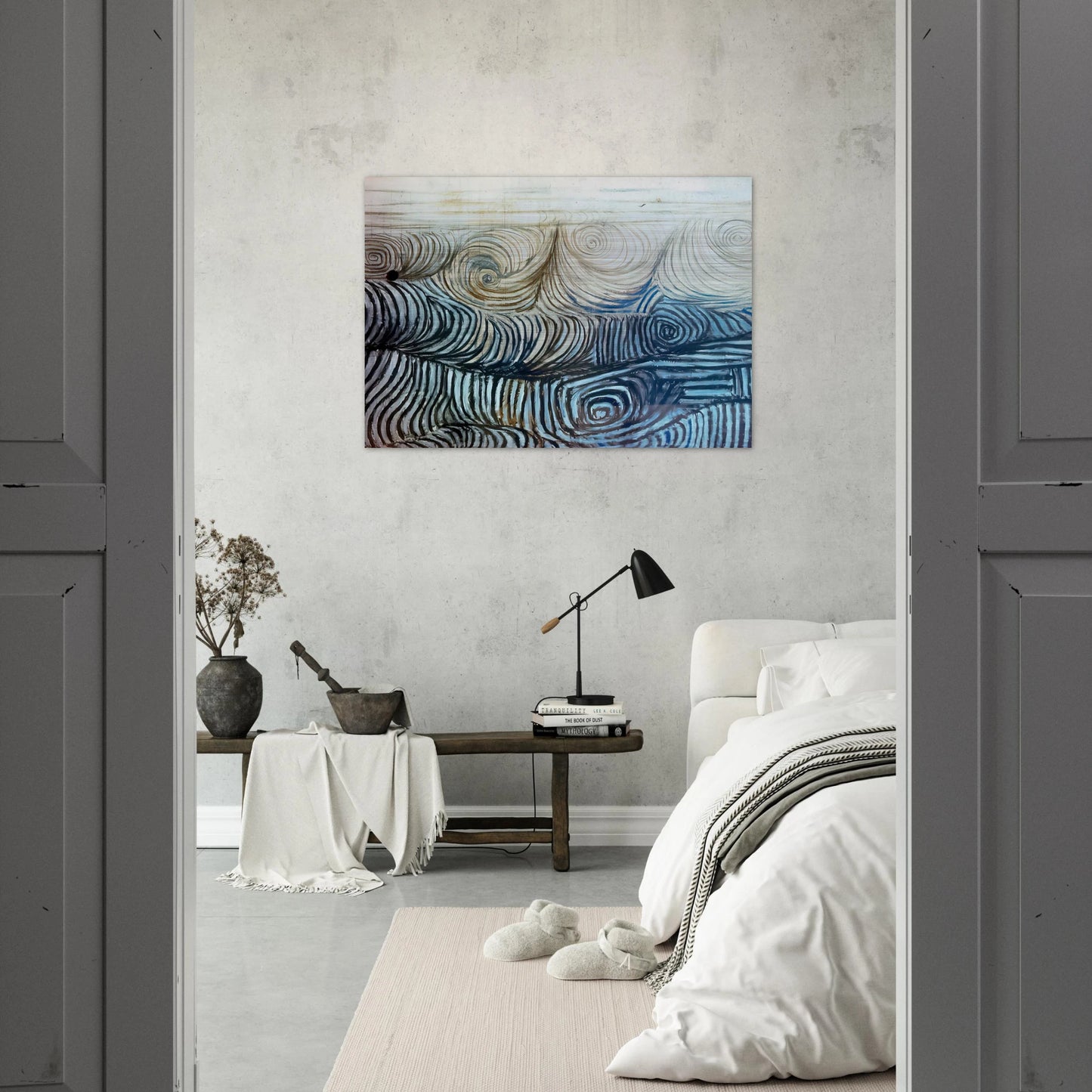 The Wave - 1950 - Victor Pasmore Brushed Aluminum Print - 70x100 cm / 28x40 inches | Victor Pasmore Aluminum Print | Victor Pasmore Prints