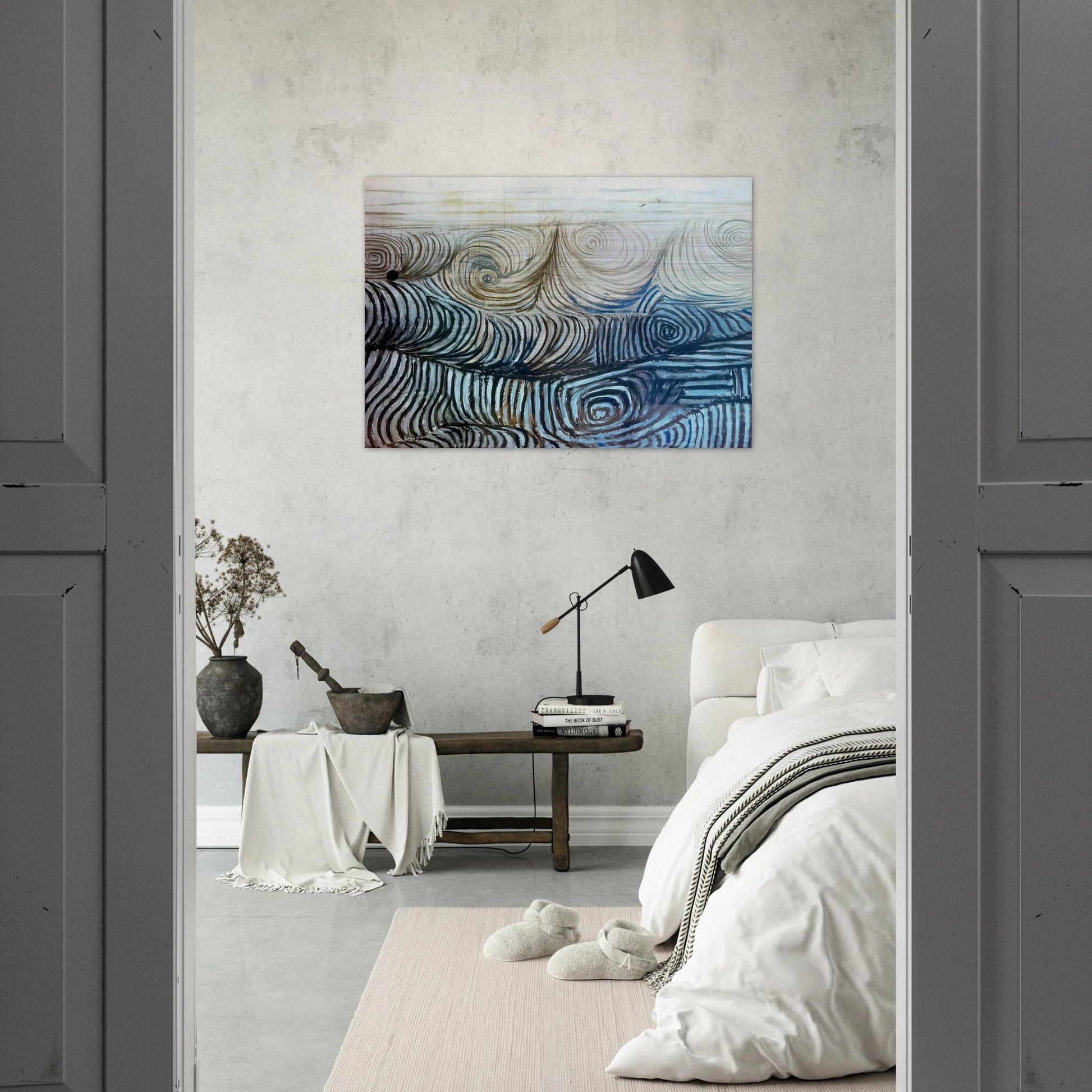 The Wave - 1950 - Victor Pasmore Brushed Aluminum Print - 70x100 cm / 28x40 inches | Victor Pasmore Aluminum Print | Victor Pasmore Prints