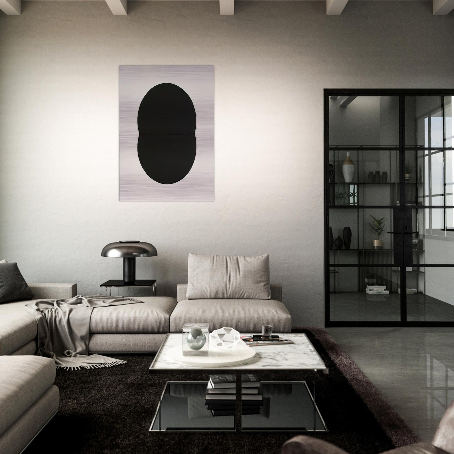 Study for White Plaque. Bridge Arch and Reflection - Ellsworth Kelly Brushed Aluminum Print - 70x100 cm / 28x40 inches | Ellsworth Kelly Aluminum Print | Ellsworth Kelly Prints