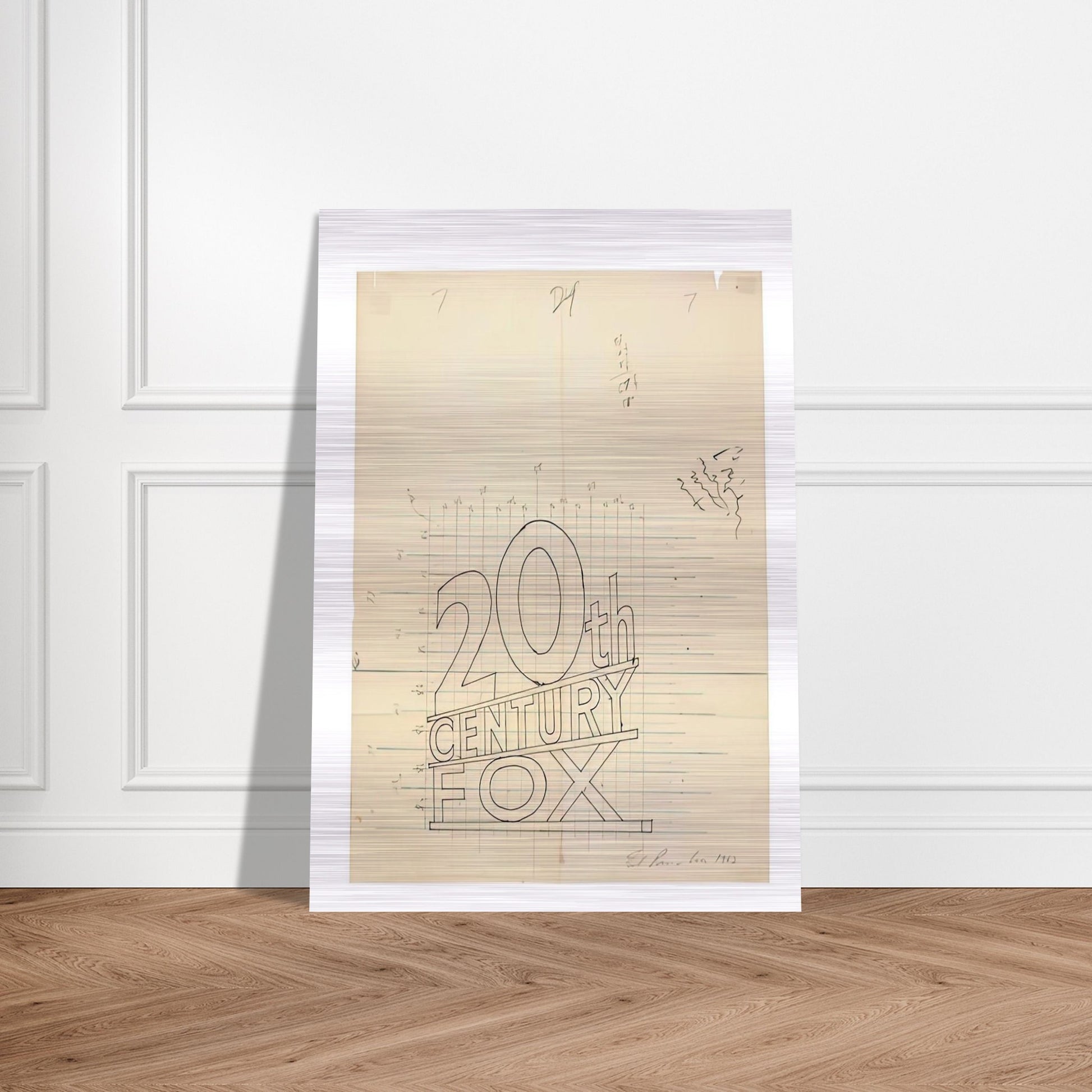 TRADEMARK GRID 1962 - Edward Ruscha Brushed Aluminum Print - 70x100 cm / 28x40 inches | Edward Ruscha Aluminum Print | Edward Ruscha Prints