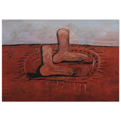 TWO FAT FEET - Philip Guston Brushed Aluminum Print - 70x100 cm / 28x40 inches | Philip Guston Aluminum Print | Philip Guston Prints
