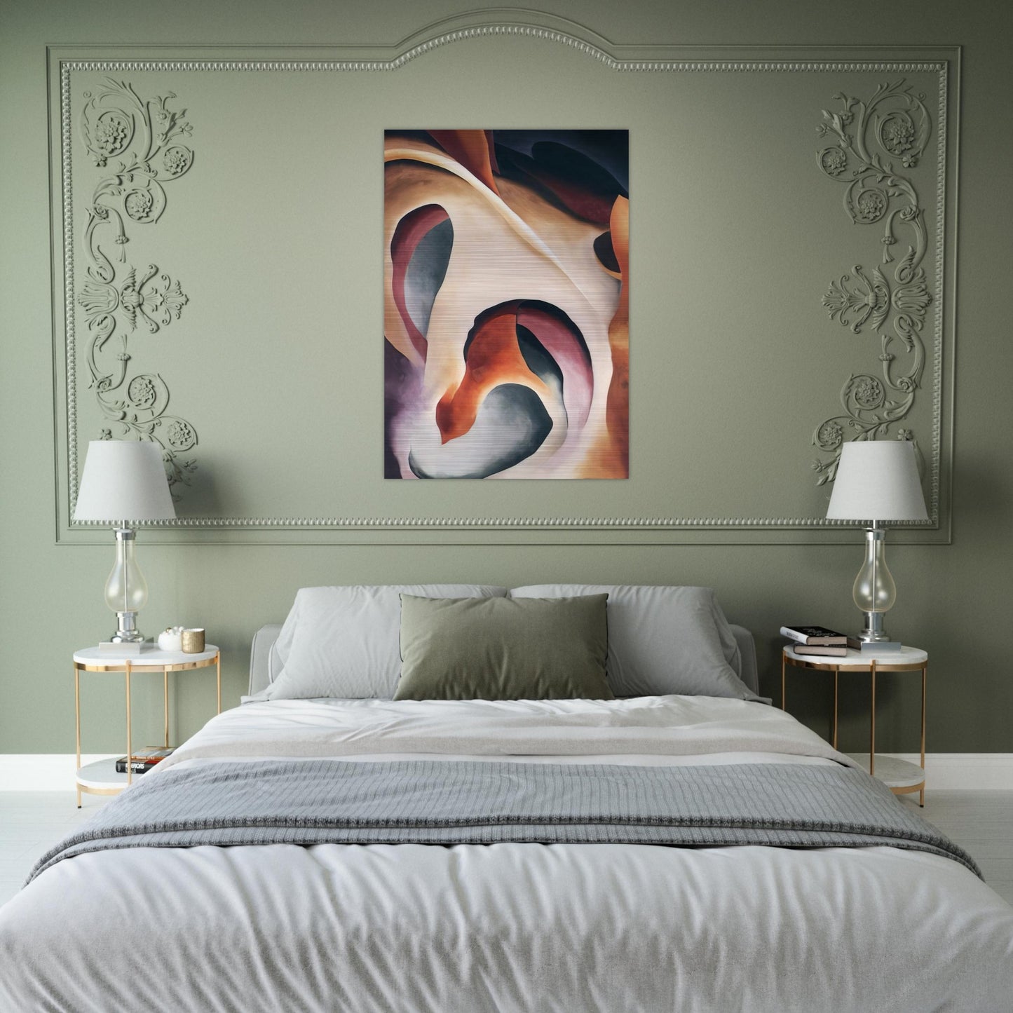 Leaf Motif 2 - Georgia O'Keeffe Brushed Aluminum Print - 70x100 cm / 28x40 inches | Georgia O'Keeffe Aluminum Print | Georgia O'Keeffe Prints