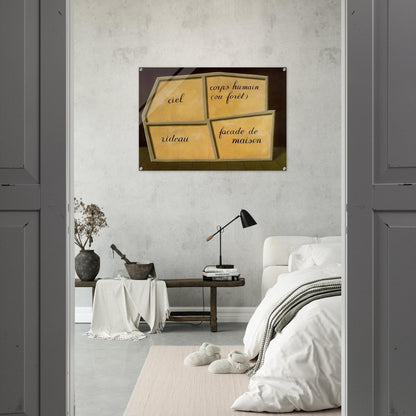 THE EMPTY MASK 1928 - Rene Magritte Acrylic Print - 70x100 cm / 28x40″ inches