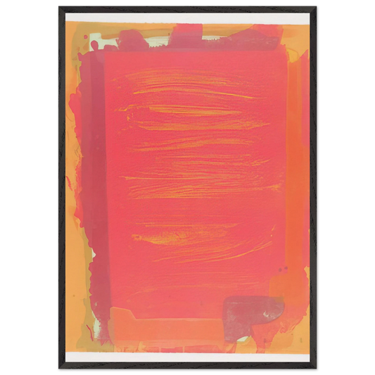 Untitled II - 1974 - John Hoyland 70x100 cm / 28x40 inches Framed Art Print – Black Wooden Frame