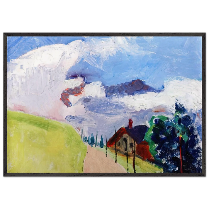 SWISS LANDSCAPE 1901 - Henri Matisse 70x100 cm / 28x40 inches Framed Art Print – Black Wooden Frame