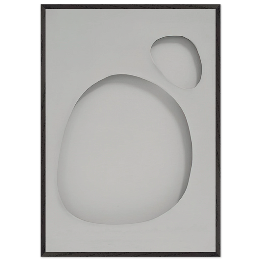 Volume - 1959 - Dadamaino 70x100 cm / 28x40 inches Framed Art Print – Black Wooden Frame