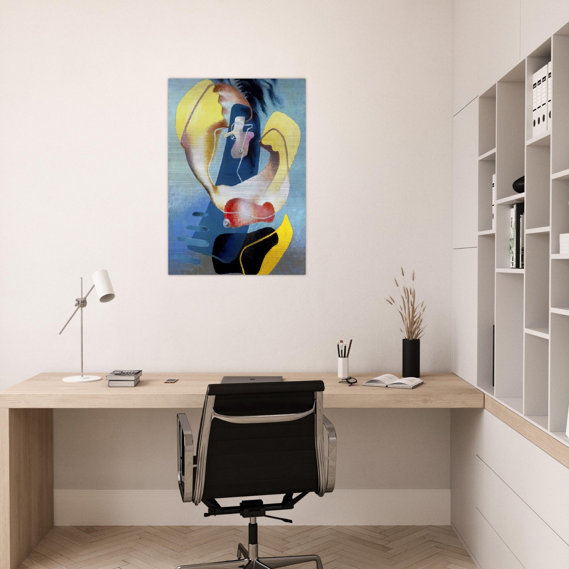 THE FIGURE IN SPACE 1937 - Enrico Prampolini Brushed Aluminum Print - 70x100 cm / 28x40 inches | Enrico Prampolini Aluminum Print | Enrico Prampolini Prints