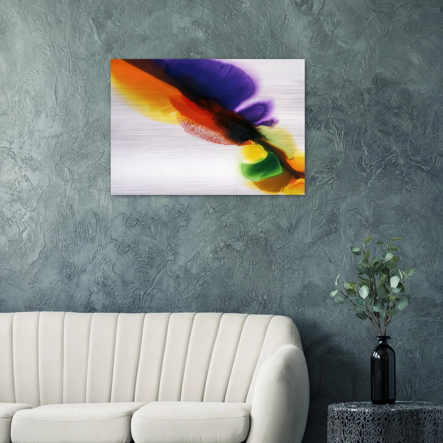 Phenomena Tibetan Flange - Paul Jenkins Brushed Aluminum Print - 70x100 cm / 28x40 inches | Paul Jenkins Aluminum Print | Paul Jenkins Prints
