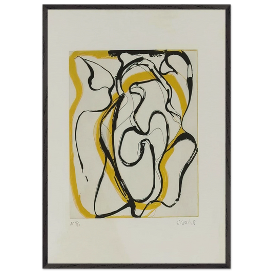 Untitled - Abstract Expressionism N2 - Brice Marden 70x100 cm / 28x40 inches Framed Art Print – Black Wooden Frame