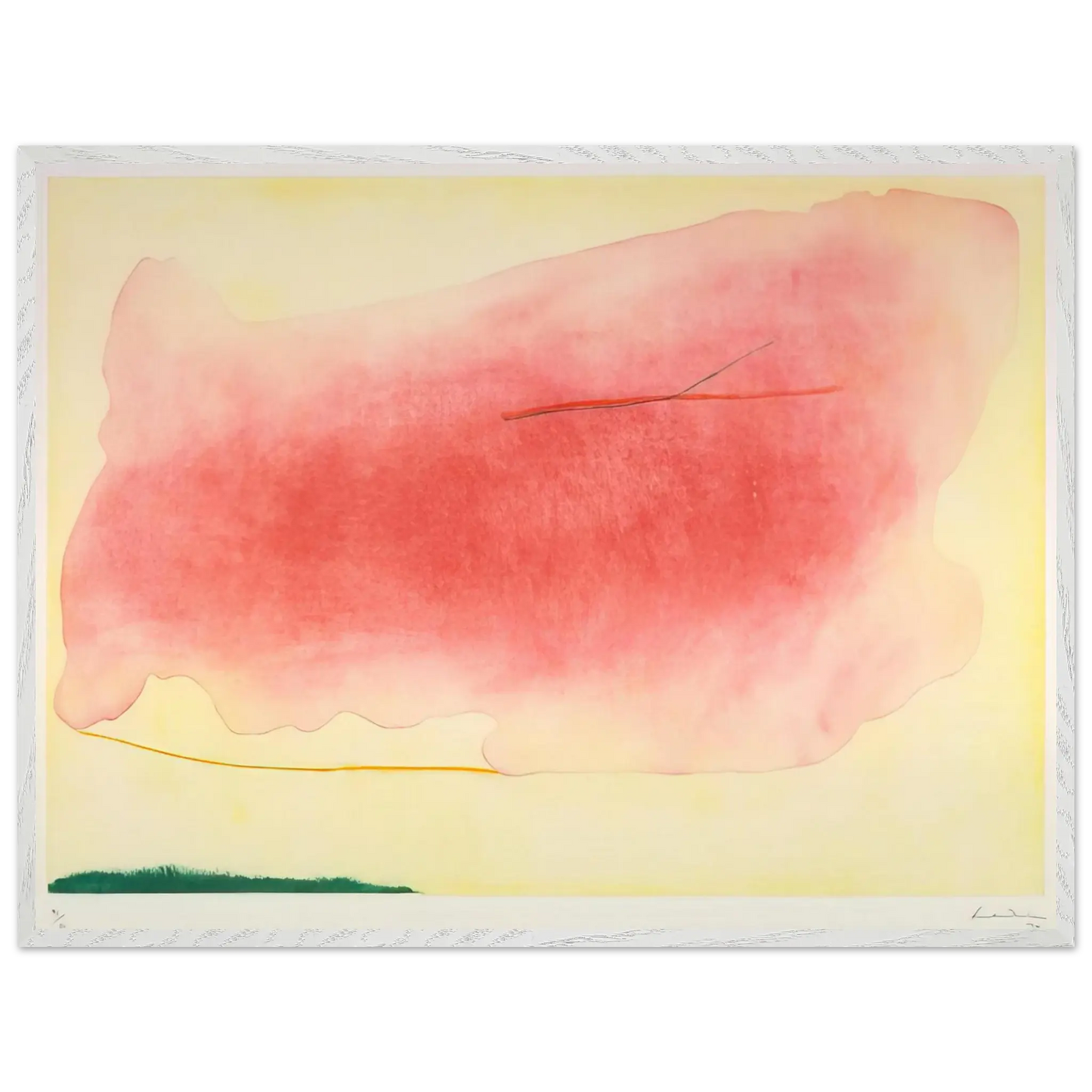 Helen Frankenthaler - Nepenthe - 1972 Wall art - A2 (42 x 59.4  cm) - Premium Wooden Framed Poster With Fine Art Paper - White frame