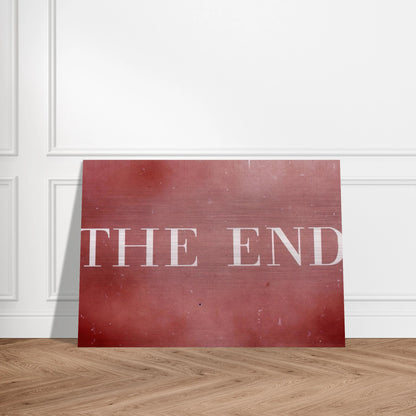 THE END 28 2003 - Edward Ruscha Brushed Aluminum Print - 70x100 cm / 28x40 inches | Edward Ruscha Aluminum Print | Edward Ruscha Prints