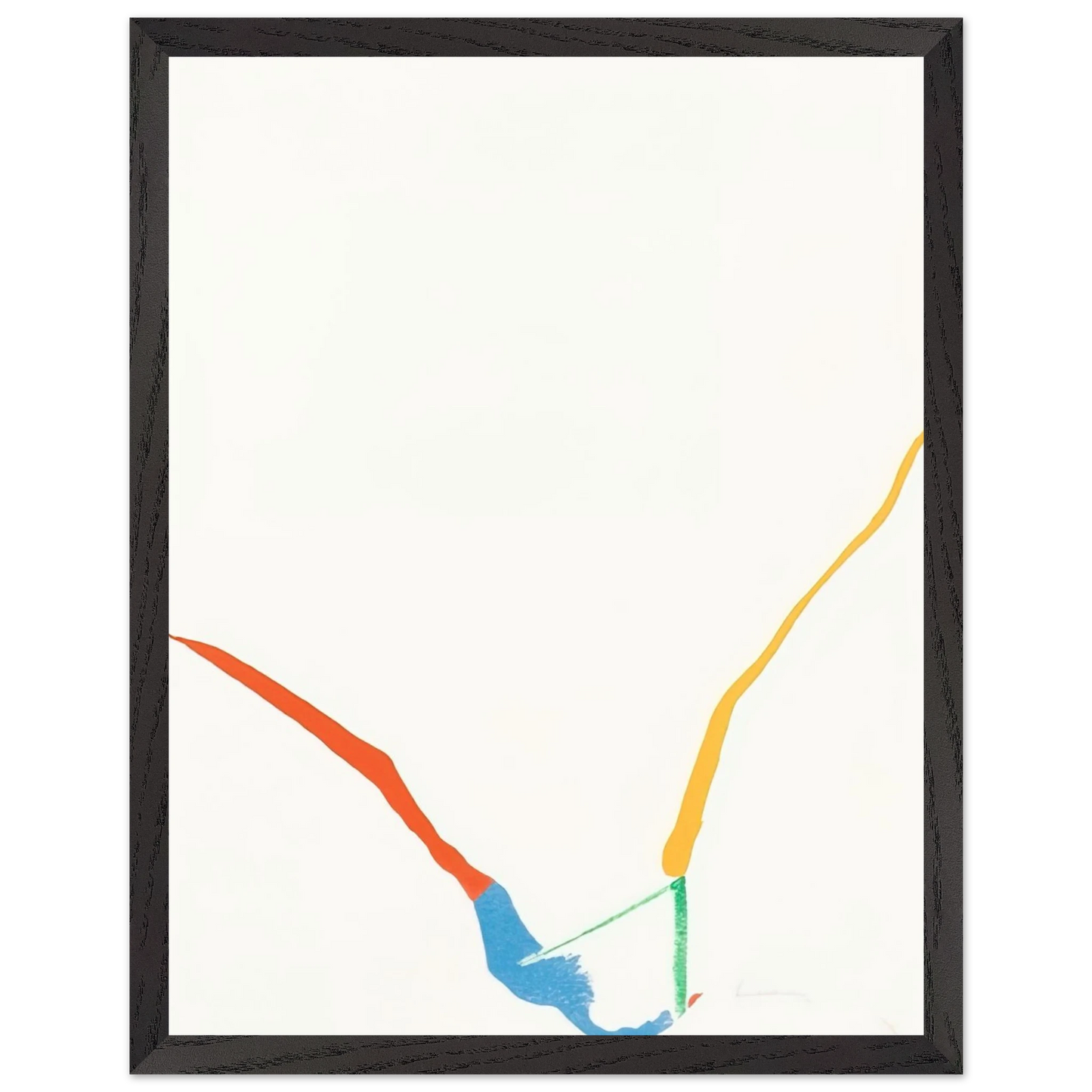 Helen Frankenthaler - What Red Lines Can Do - 1970 Wall art - 25x60 cm / 10x24 inches - Fine Art Poster-canvas - -