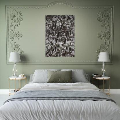 TOWNSCAPE D 1968 - Gerhard Richter Brushed Aluminum Print - 70x100 cm / 28x40 inches | Gerhard Richter Aluminum Print | Gerhard Richter Prints