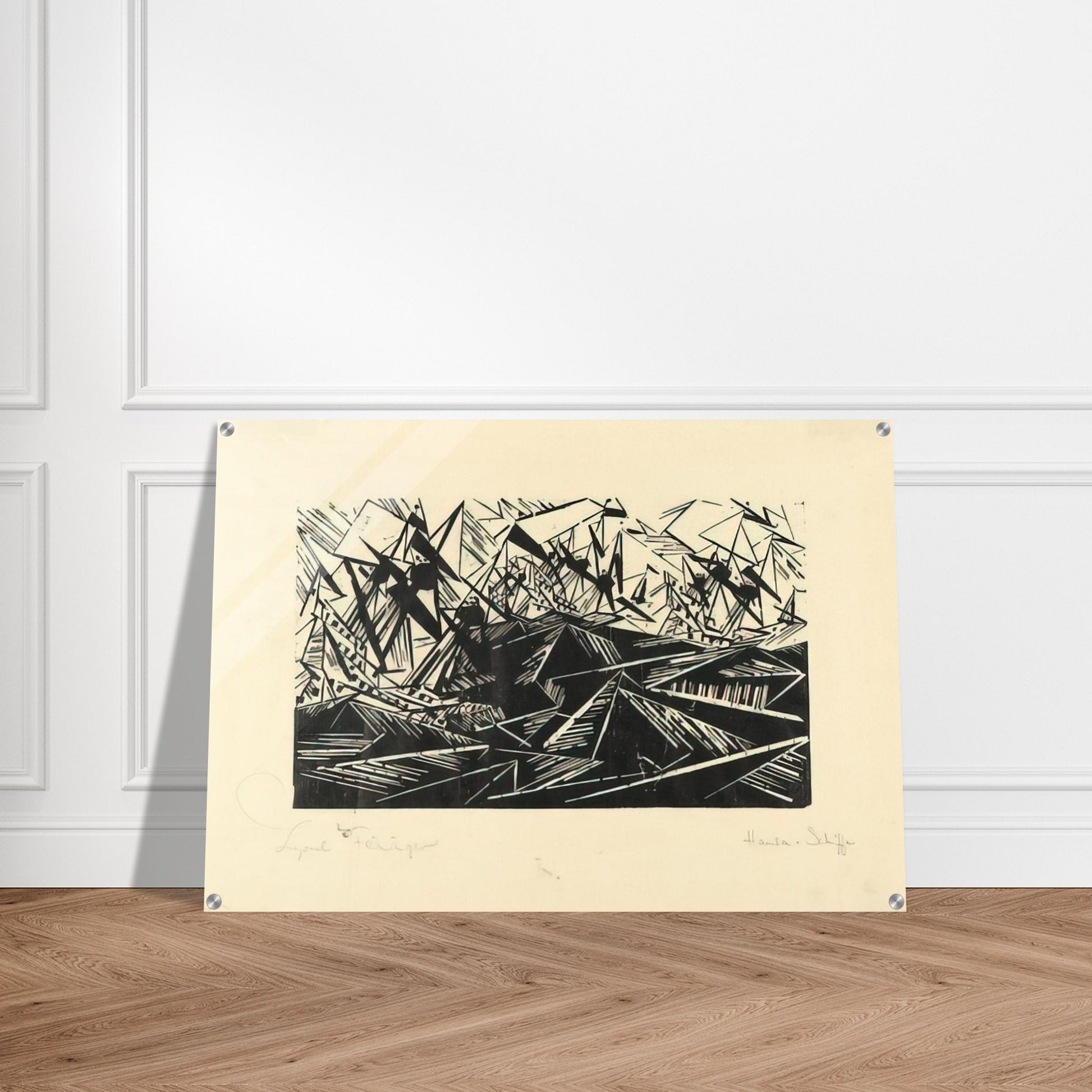 HANSEATIC SHIPS HANSASCHIFFE 1919 - Lyonel Feininger Acrylic Print - 70x100 cm / 28x40″ inches