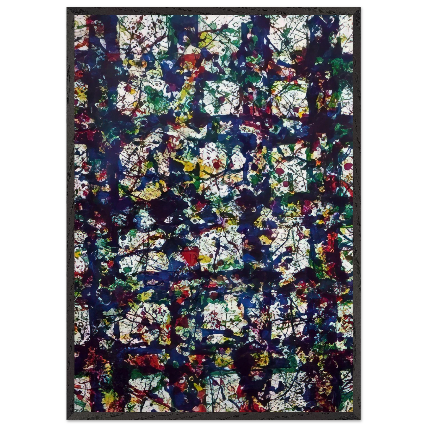 Untitled  SF 236  - Sam Francis 70x100 cm / 28x40 inches Framed Art Print – Black Wooden Frame