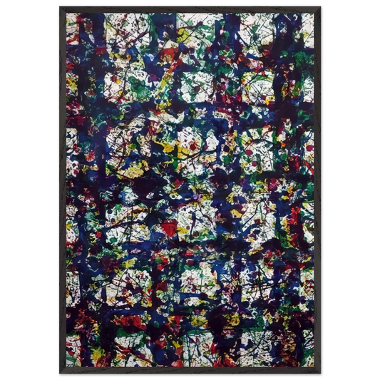 Untitled  SF 236  - Sam Francis 70x100 cm / 28x40 inches Framed Art Print – Black Wooden Frame
