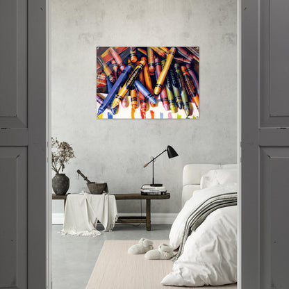 CRAYOLA 1973 - Audrey Flack Acrylic Print - 70x100 cm / 28x40″ inches | Audrey Flack Wall Art | Audrey Flack Prints