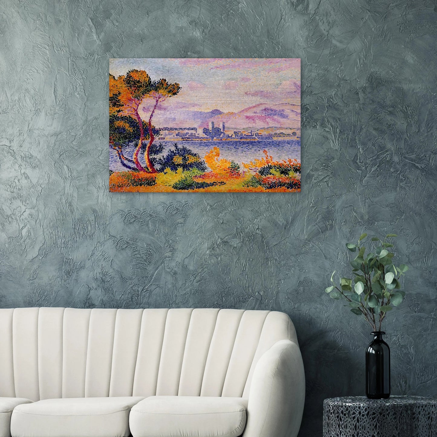 Antibes, Afternoon - Henri-Edmond Cross Brushed Aluminum Print - 70x100 cm / 28x40 inches | Henri-Edmond Cross Aluminum Print | Henri-Edmond Cross Prints