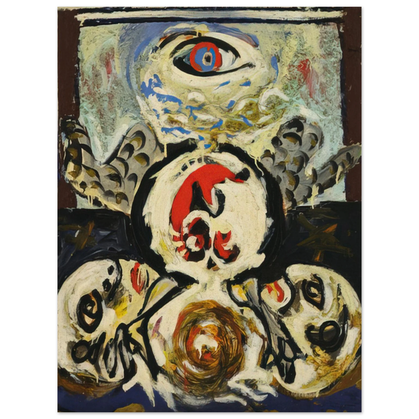 Jackson Pollock - BIRD 1941  75x100 cm / 30x40inches Fine Art Poster