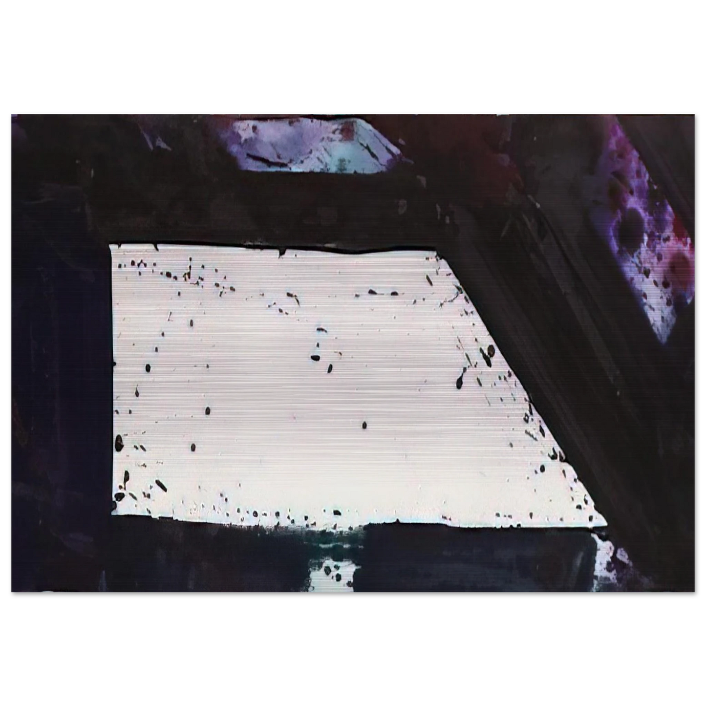 Untitled  Purple Edge  - Sam Francis Brushed Aluminum Print - 70x100 cm / 28x40 inches | Sam Francis Aluminum Print | Sam Francis Prints
