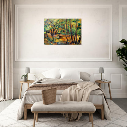 Millstone and Cistern Under Trees - Paul Cézanne Acrylic Print - 70x100 cm / 28x40″ inches