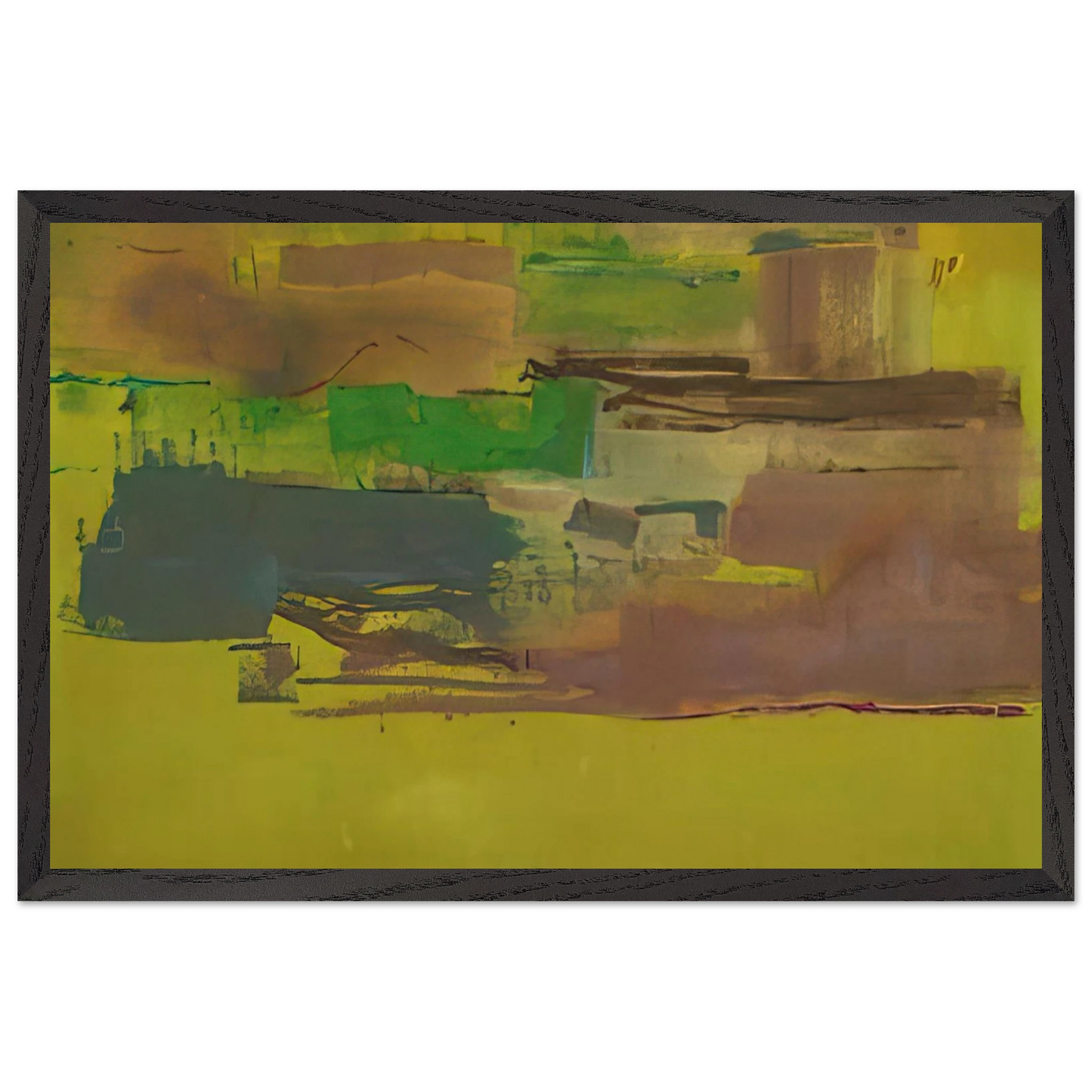 Helen Frankenthaler - August Deep - 1978 Wall art - 30x40 cm / 12x16 inches - Premium Wooden Framed Poster With Fine Art Paper-canvas - White frame