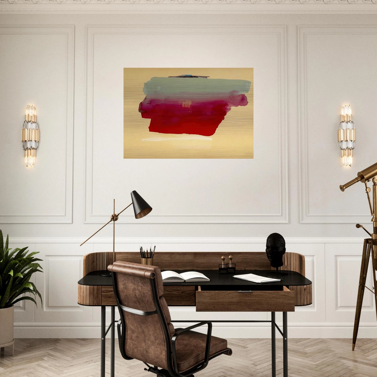 Robinson s Wrap - 1974 - Helen Frankenthaler Brushed Aluminum Print - 70x100 cm / 28x40 inches | Helen Frankenthaler Aluminum Print | Helen Frankenthaler Prints