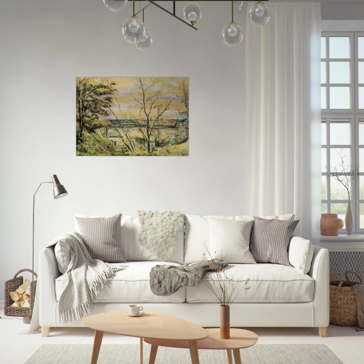 The Oise Valley - Paul Cézanne Brushed Aluminum Print - 70x100 cm / 28x40 inches | Paul Cézanne Aluminum Print | Paul Cézanne Prints