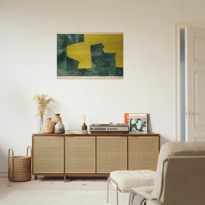 Composition verte et jaune - 1966 - Serge Poliakoff Brushed Aluminum Print - 70x100 cm / 28x40 inches | Serge Poliakoff Aluminum Print | Serge Poliakoff Prints