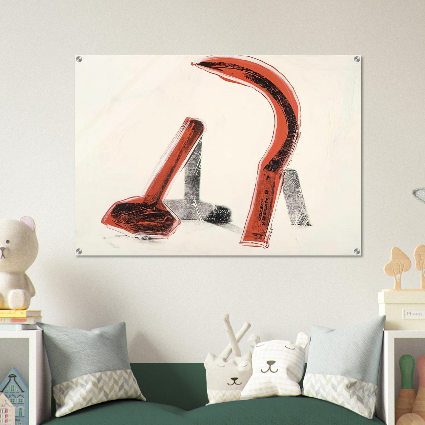 Hammer and Sickle - Andy Warhol Acrylic Print - 70x100 cm / 28x40″ inches