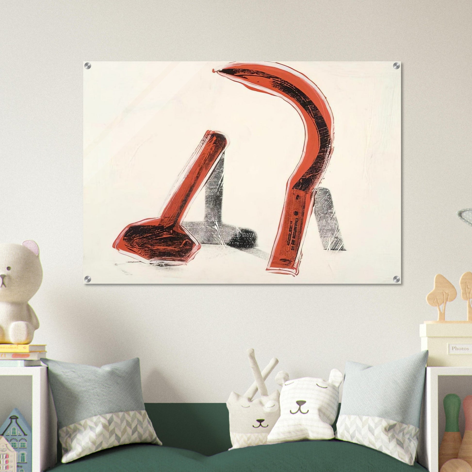 Hammer and Sickle - Andy Warhol Acrylic Print - 70x100 cm / 28x40″ inches