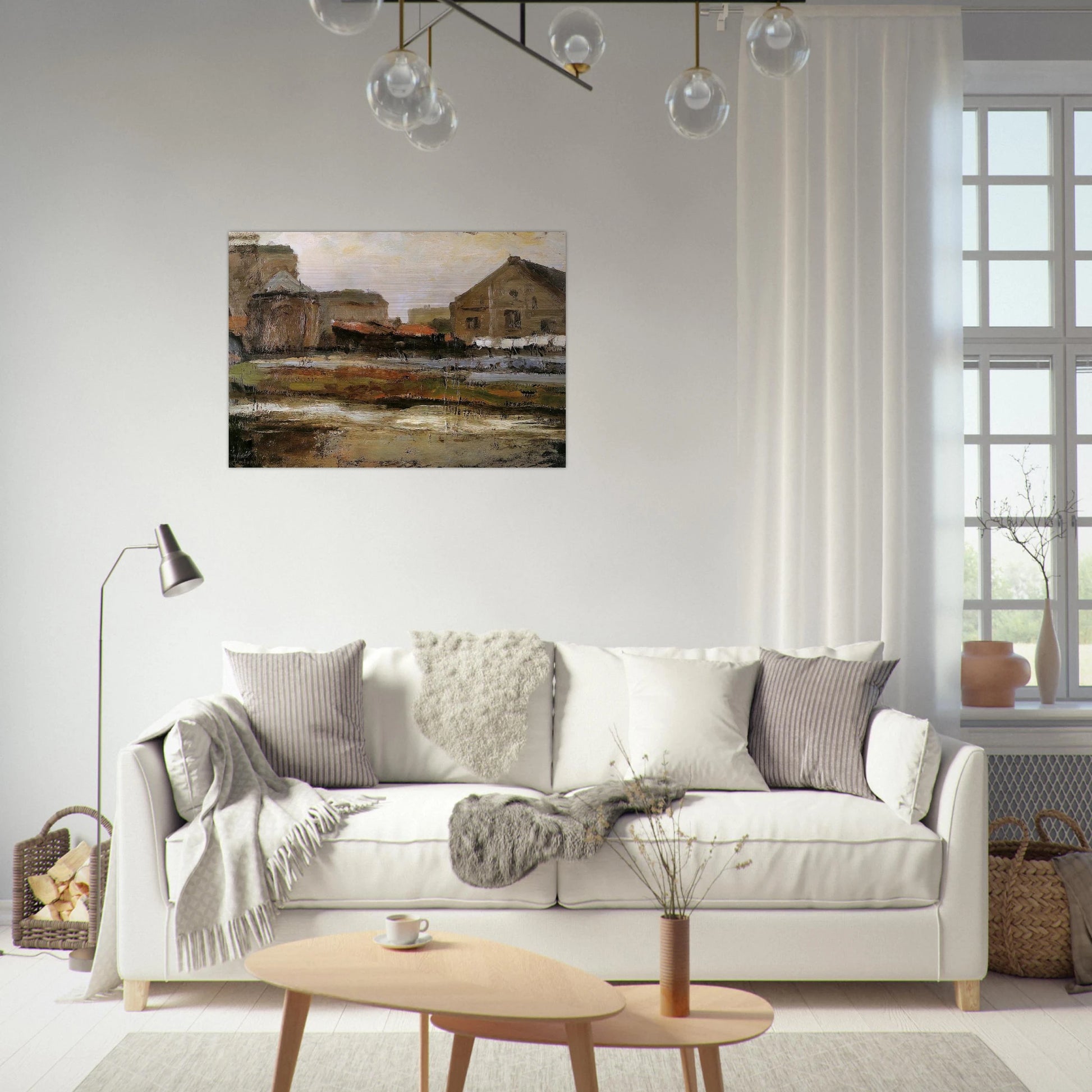 Schinkelbuurtje Sun - Piet Mondrian Brushed Aluminum Print - 70x100 cm / 28x40 inches | Piet Mondrian Aluminum Print | Piet Mondrian Prints