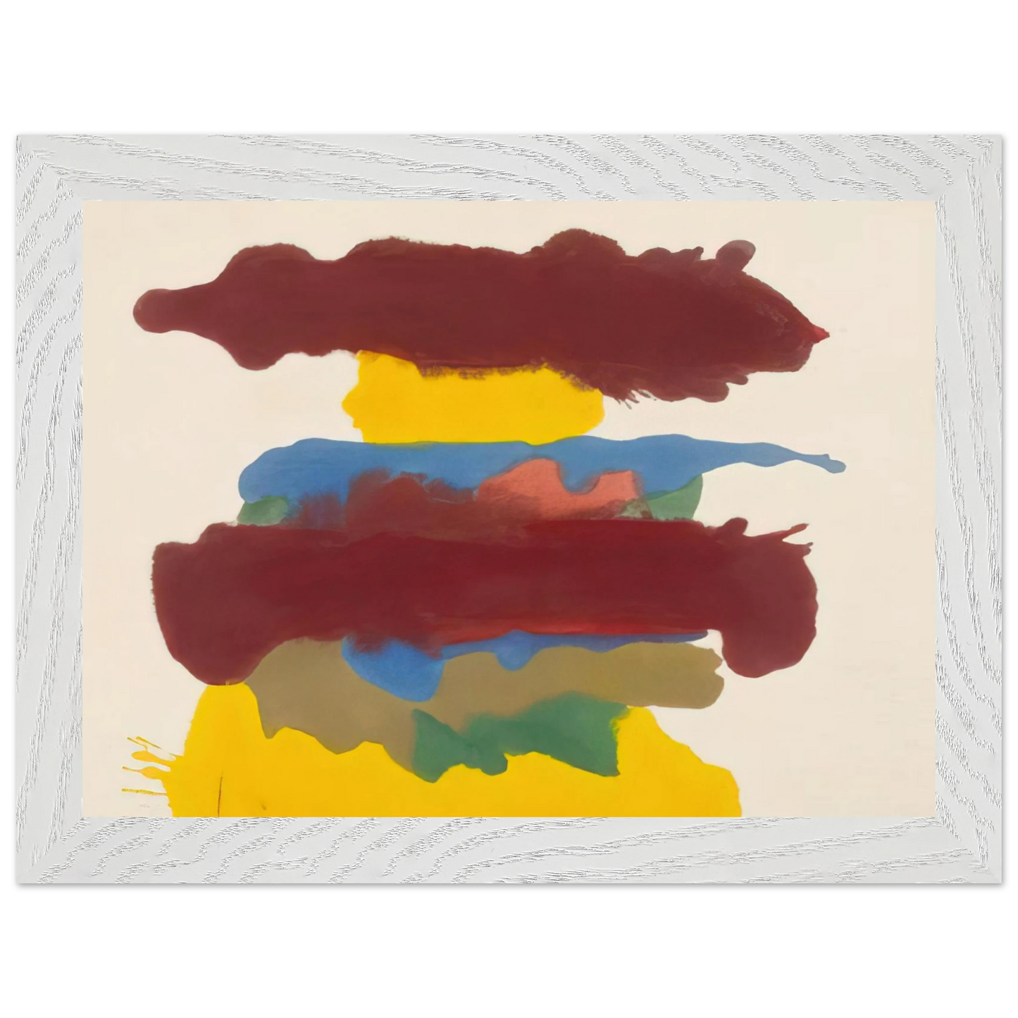 Helen Frankenthaler - Weather Change - 1963 Wall art - 13x18 cm / 5x7 inches - Premium Wooden Framed Poster With Fine Art Paper-canvas - Wood frame