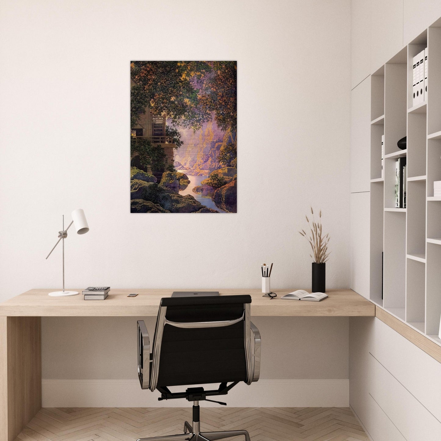 The Old Glen Mill Large - Maxfield Parrish Brushed Aluminum Print - 70x100 cm / 28x40 inches | Maxfield Parrish Aluminum Print | Maxfield Parrish Prints