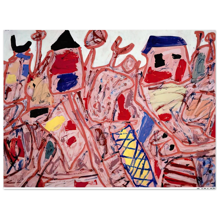 Jean Dubuffet - SUCCESSFUL CAMPAIGN  75x100 cm / 30x40inches Fine Art Poster