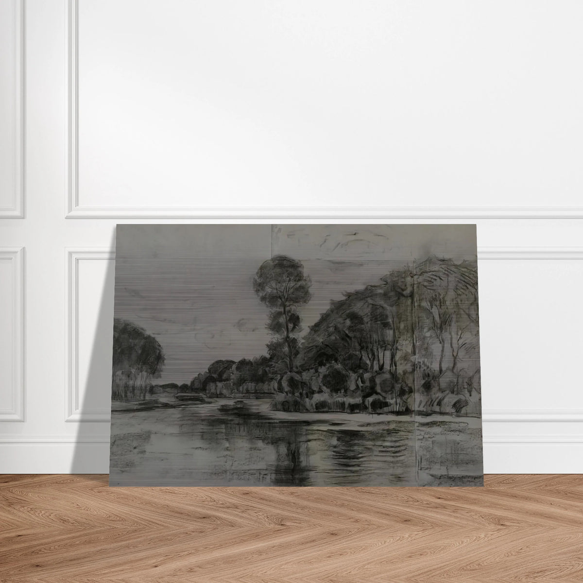Lonely tree at the Gein - Piet Mondrian Brushed Aluminum Print - 70x100 cm / 28x40 inches | Piet Mondrian Aluminum Print | Piet Mondrian Prints